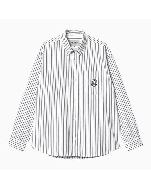 Carhartt White Striped Cotton Shirt for men