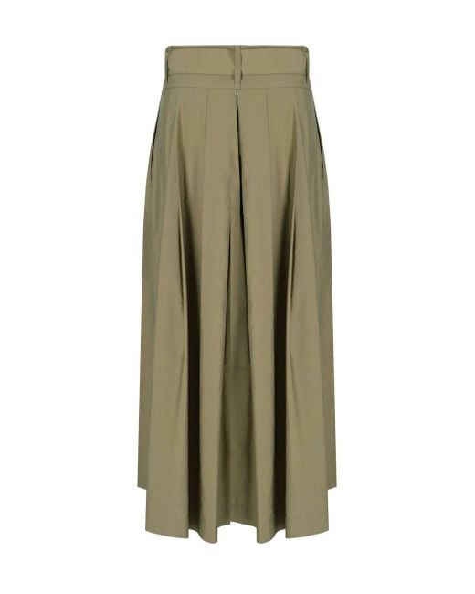 Weekend by Maxmara Green Agiate Khaki Skirt