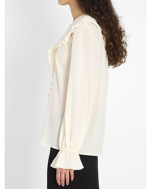 Chloé White Fluid Silk Blouse