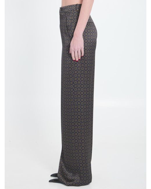 Saint Laurent Gray Medallion Pattern Trousers