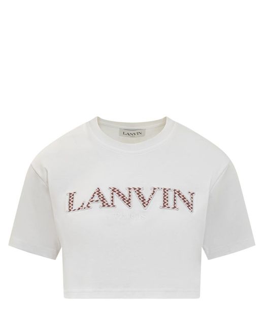 Lanvin White Curb Cropped T-shirt
