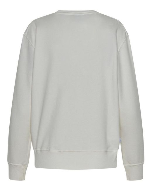 Autry Gray White Cotton Sweatshirt
