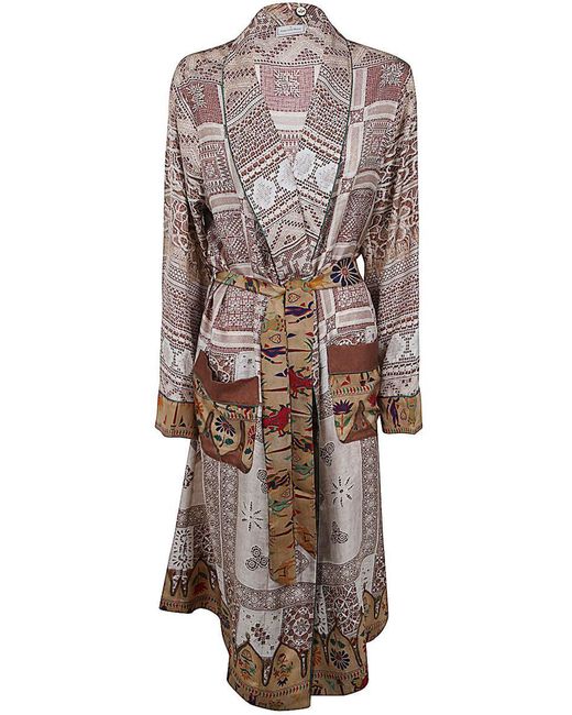 Pierre Louis Mascia Multicolor Printed Long Kimono