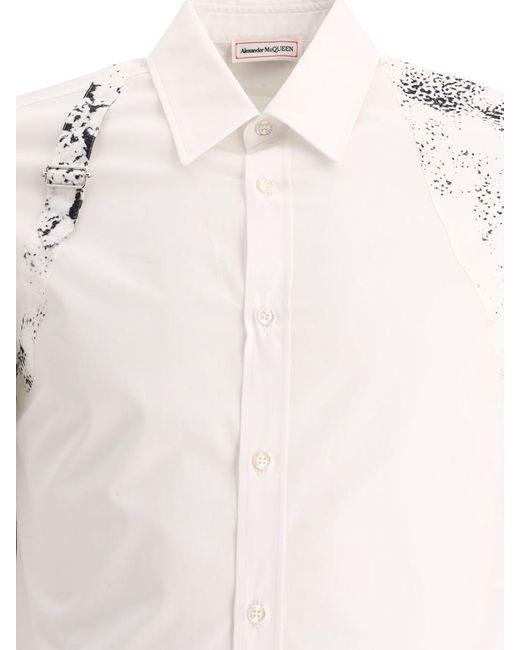 Alexander McQueen Natural "Fold Harness" Shirt for men