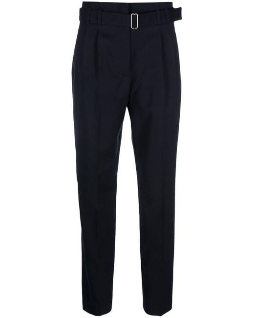 A.P.C. Blue Anthea Belted Tailored Trousers