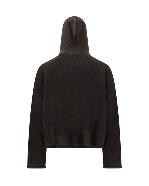 MM6 by Maison Martin Margiela Black Hooded Sweater for men