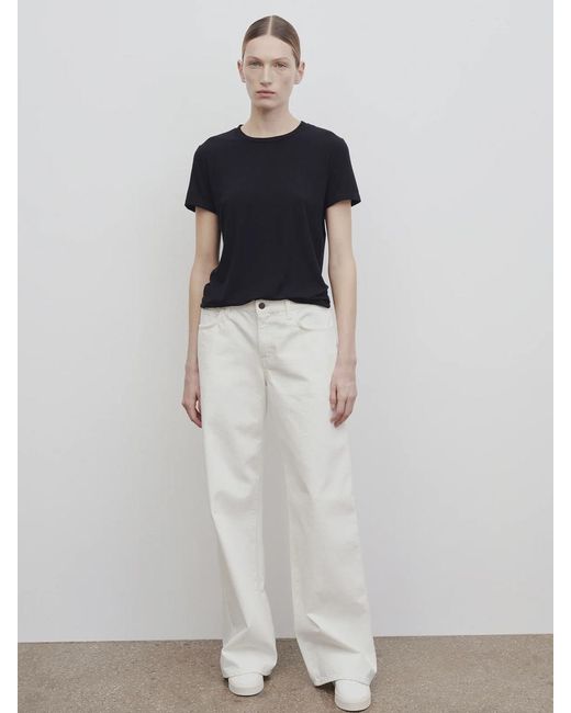 The Row White Eglitta Straight Fit Jeans