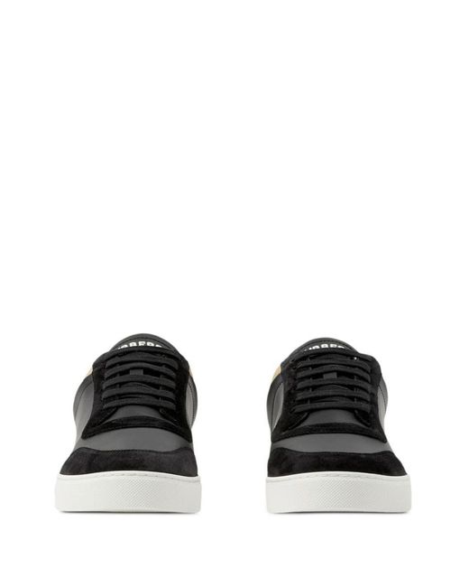 Burberry Black Stevie Suede Leather Sneakers for men