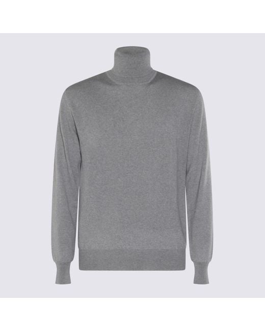 Altea Gray Cashmere Knitwear for men