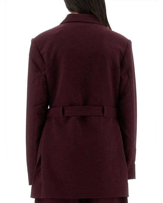 Ganni Red Crepe Blazer