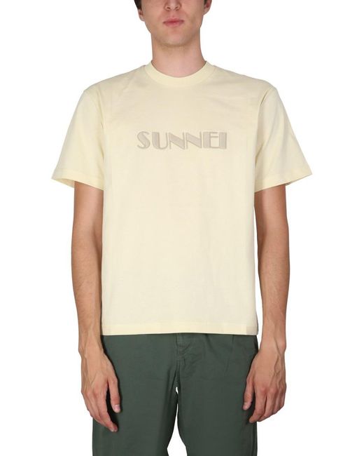 Sunnei White Crewneck T-shirt Unisex