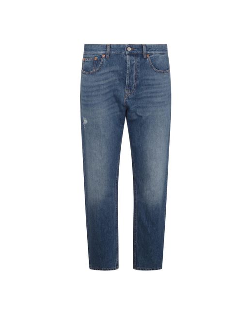 Valentino Blue Cotton Jeans for men