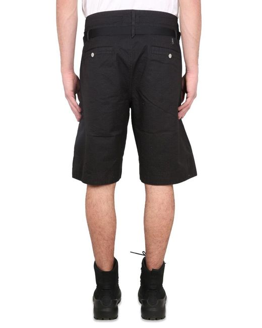 Stone Island Shadow Project Black Belted Bermuda Shorts for men