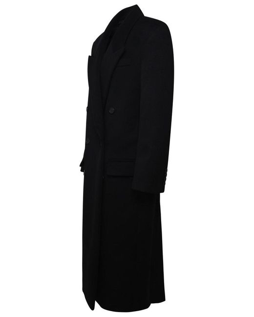 Saint Laurent Black Wool Coat