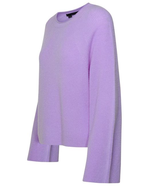 360cashmere Purple 'sophie' Lilac Cashmere Sweater