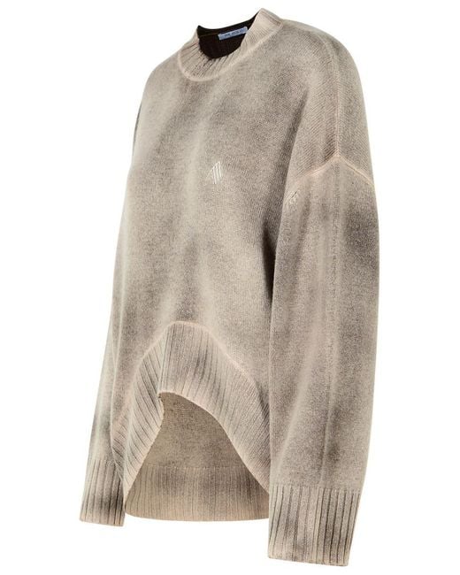 The Attico Natural Wool Blend Sweater