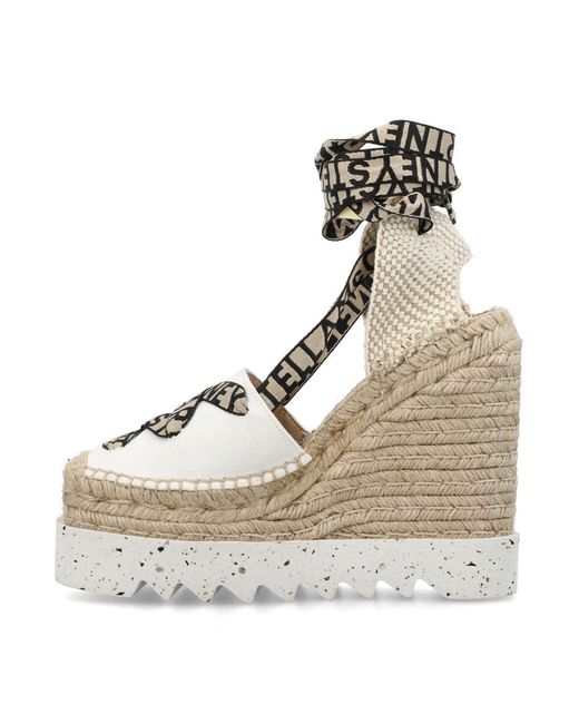 Stella McCartney Natural Gaia Platform Espadrille Wedges