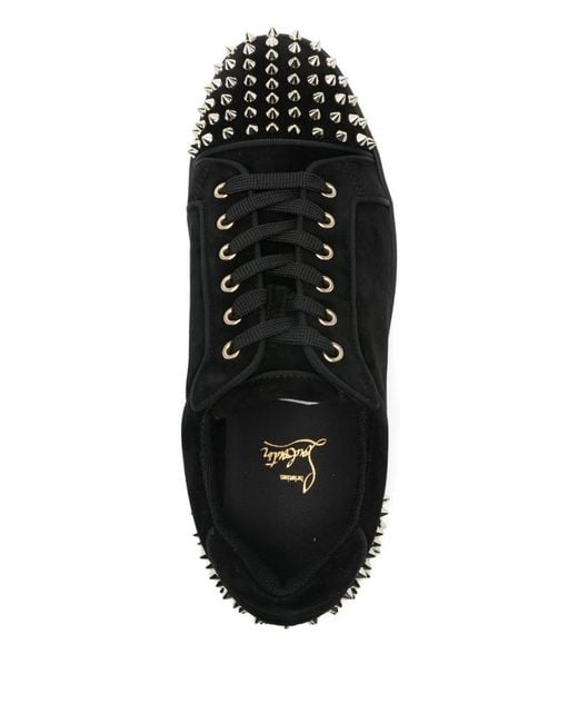 Christian Louboutin Black Seavaste 2 Suede Leather Sneakers for men