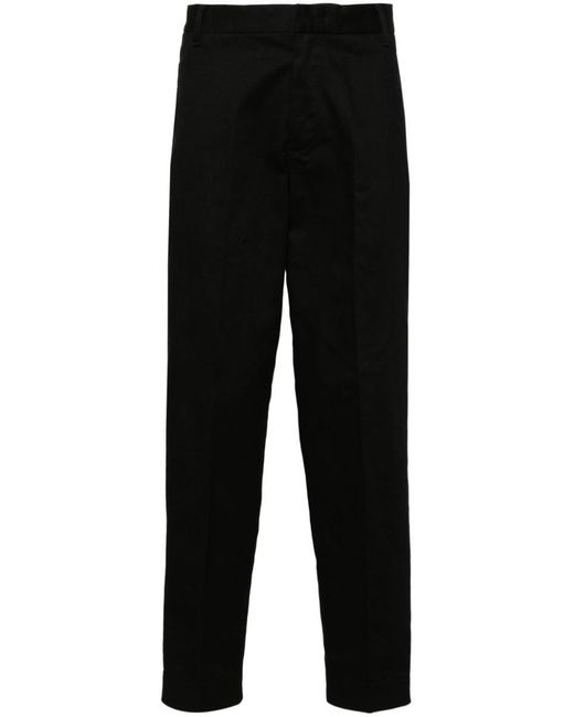 Emporio Armani Black Cotton Chino Trousers for men