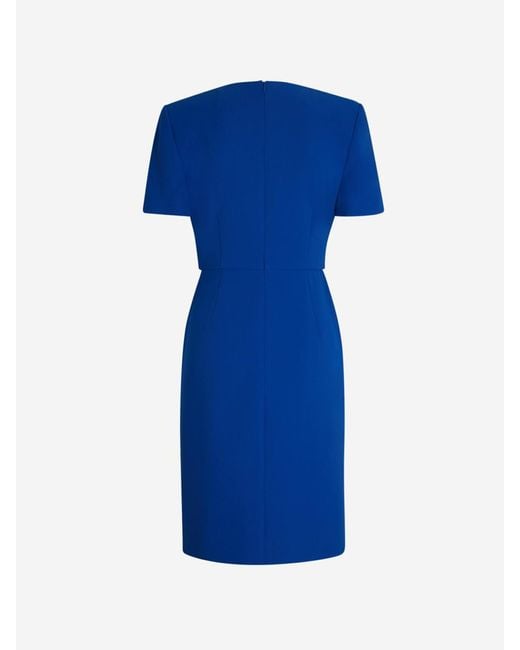 Roland Mouret Blue Mini Ruffle Dress