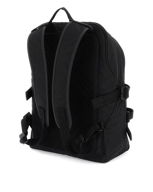 Burberry Black Ered Jacquard Backpack for men