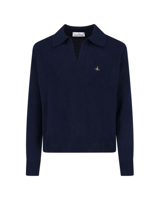 Vivienne Westwood Blue Orb Sweater for men