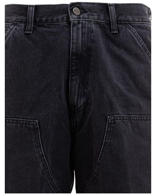 Carhartt Blue Short "Double Knee" for men
