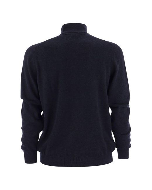 Fedeli Blue Favonio - Cashmere Cardigan for men