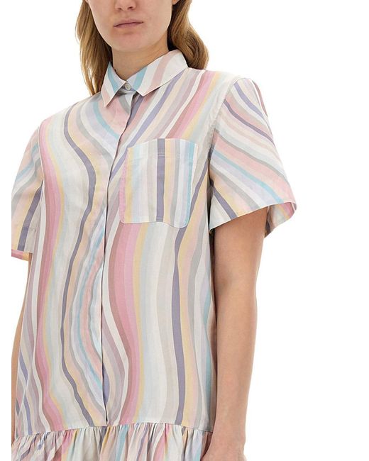 PS by Paul Smith Multicolor "Swirl" Chemisier Dress