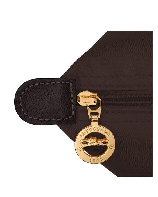 Longchamp Brown 'Le Pilage' Large Tote Bag With Two Top Handles And Embossed Logo On The Front