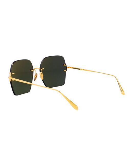 Linda Farrow Green Sunglasses