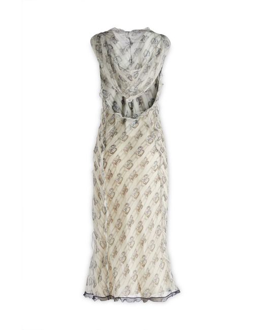 Fendi White V-neck Sleeveless Dress