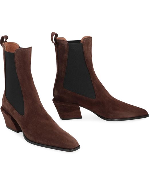 Paris Texas Brown Bettina Suede Ankle Boots