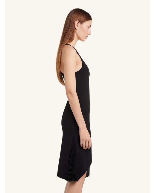 Courreges Black Pleated Midi Dress