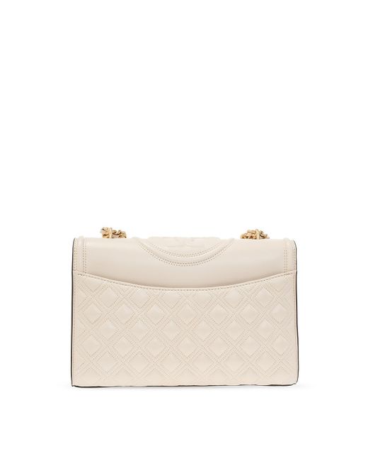 NEW VERSION Tory Burch New Cream Leather Fleming Convertible Bag, Comparee