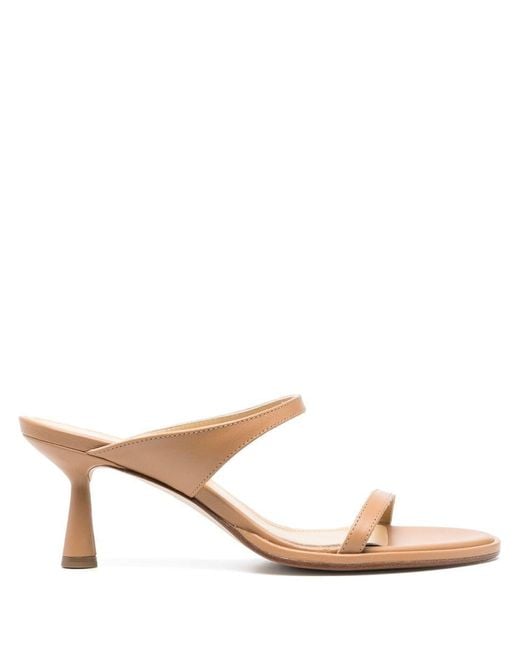 Aeyde Pink 70mm Leather Sandals