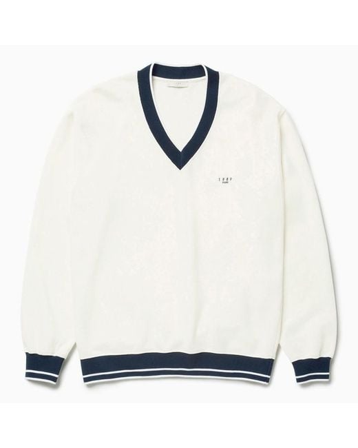 1989 STUDIO White Jp V-Neck Sweatshirt Off for men