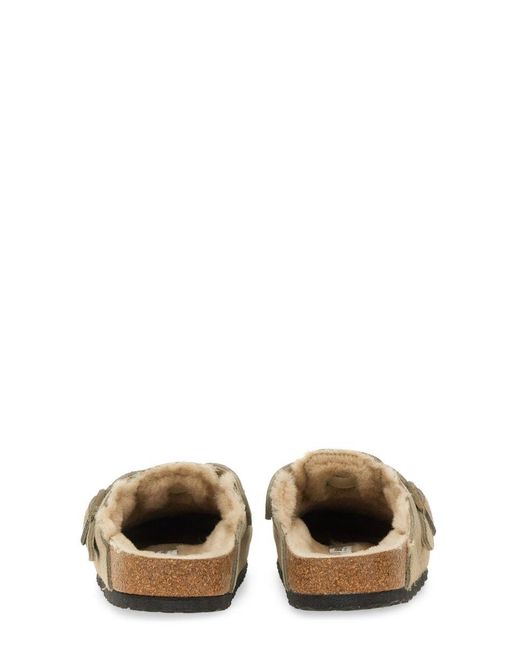 Birkenstock Natural Boston Shearling Slippers for men