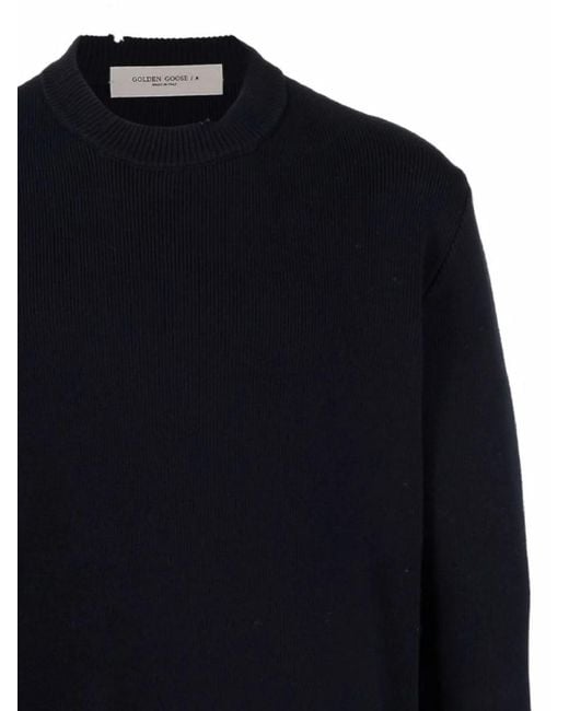 Golden Goose Deluxe Brand Blue Sweaters for men