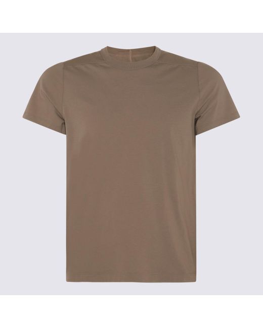 Rick Owens Brown Cotton T-Shirt for men