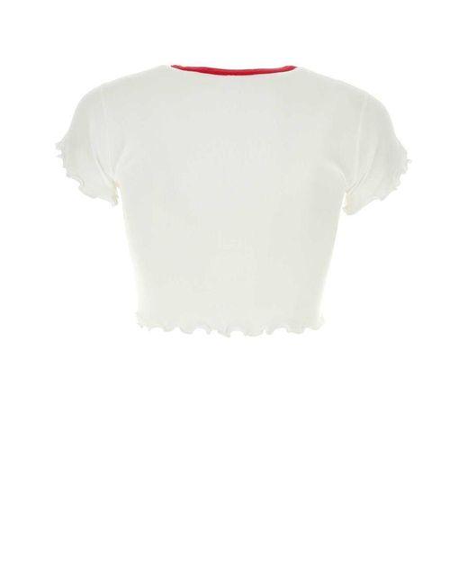 T By Alexander Wang White Top With Logo