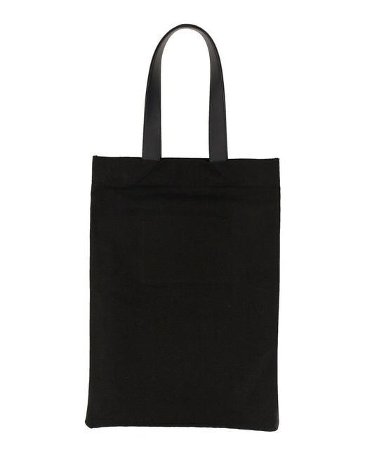 Jil Sander Black Tote Bag With Logo for men