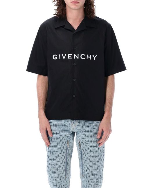 Givenchy Black Ss Boxy Fit Shirt for men