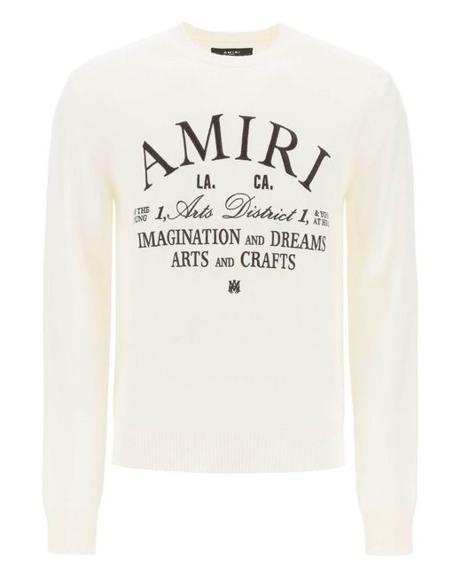 Amiri White Arts District Wool Sweater for men