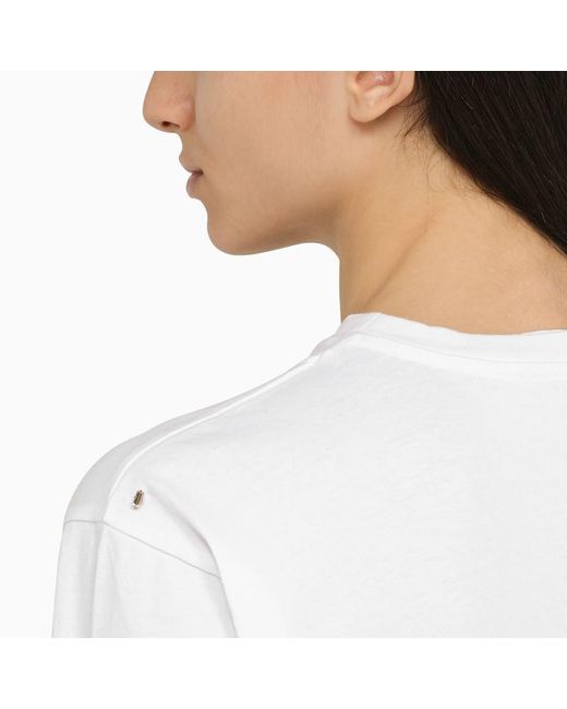 Sportmax White Cotton Long Sleeved T Shirt