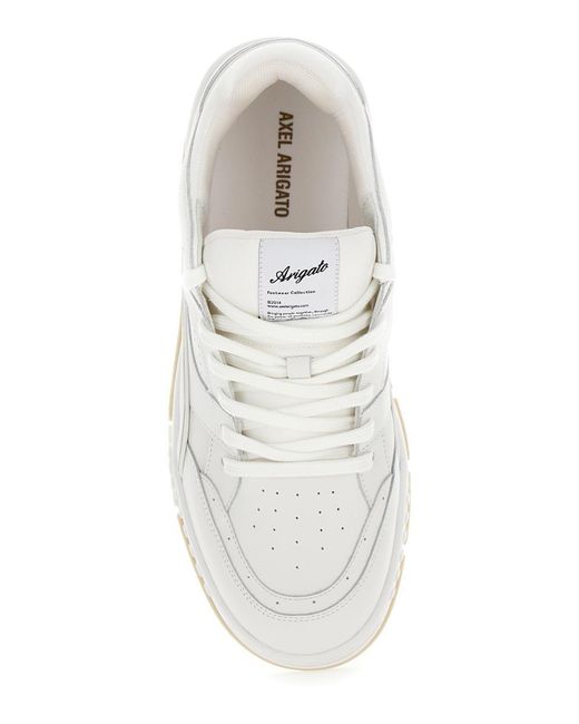 Axel Arigato White 'Area' Low Top Sneakers With Laminated Logo for men