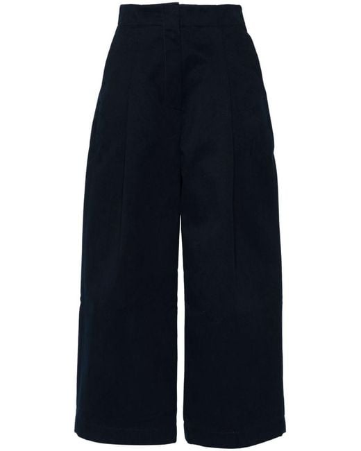 Studio Nicholson Blue Cotton Wide-Leg Trousers
