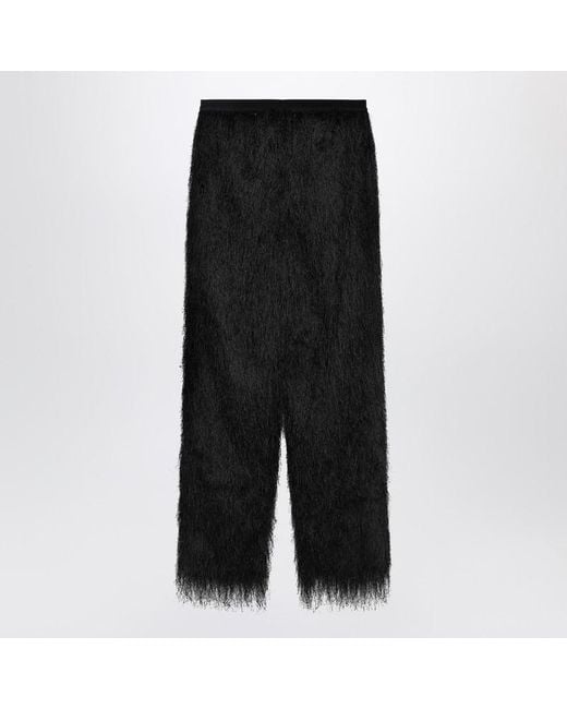 Loulou de Saison Black Reed Fringed Trousers