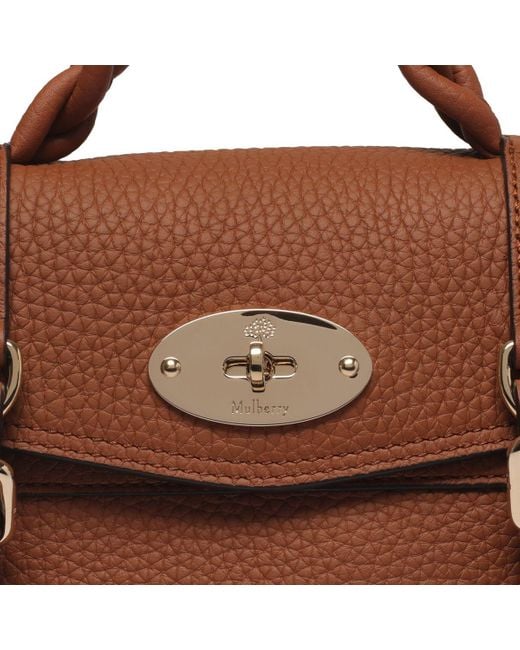 Mulberry Brown Mini Alexa Heavy Crossbody Bag In Leather
