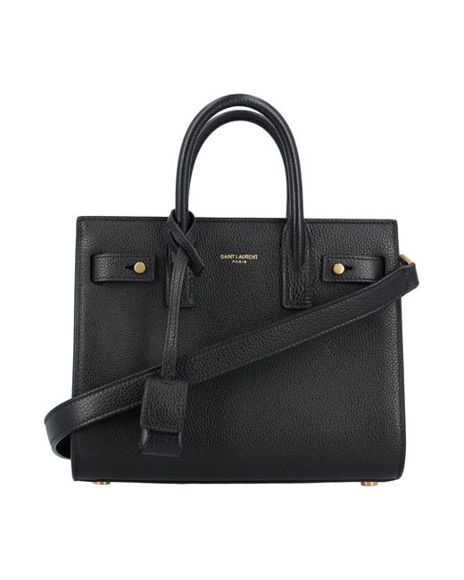 Saint Laurent Black Sac De Jour Nano Soft Bag